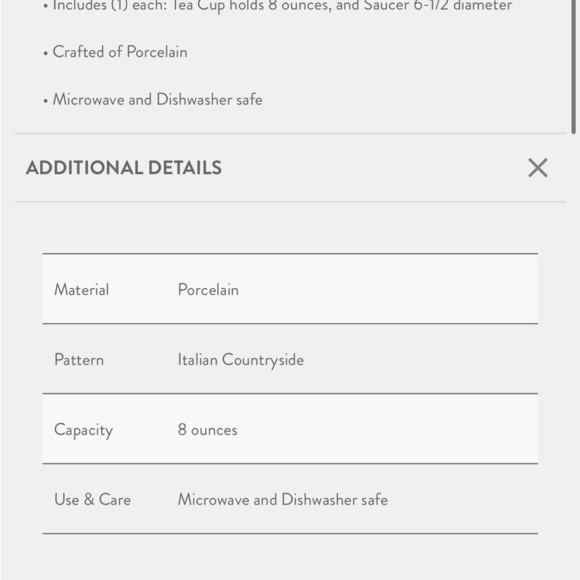 Set of 8 ITALIAN COUNTRYSIDE® TEA CUP AND SAUCER - Picture 5 of 8